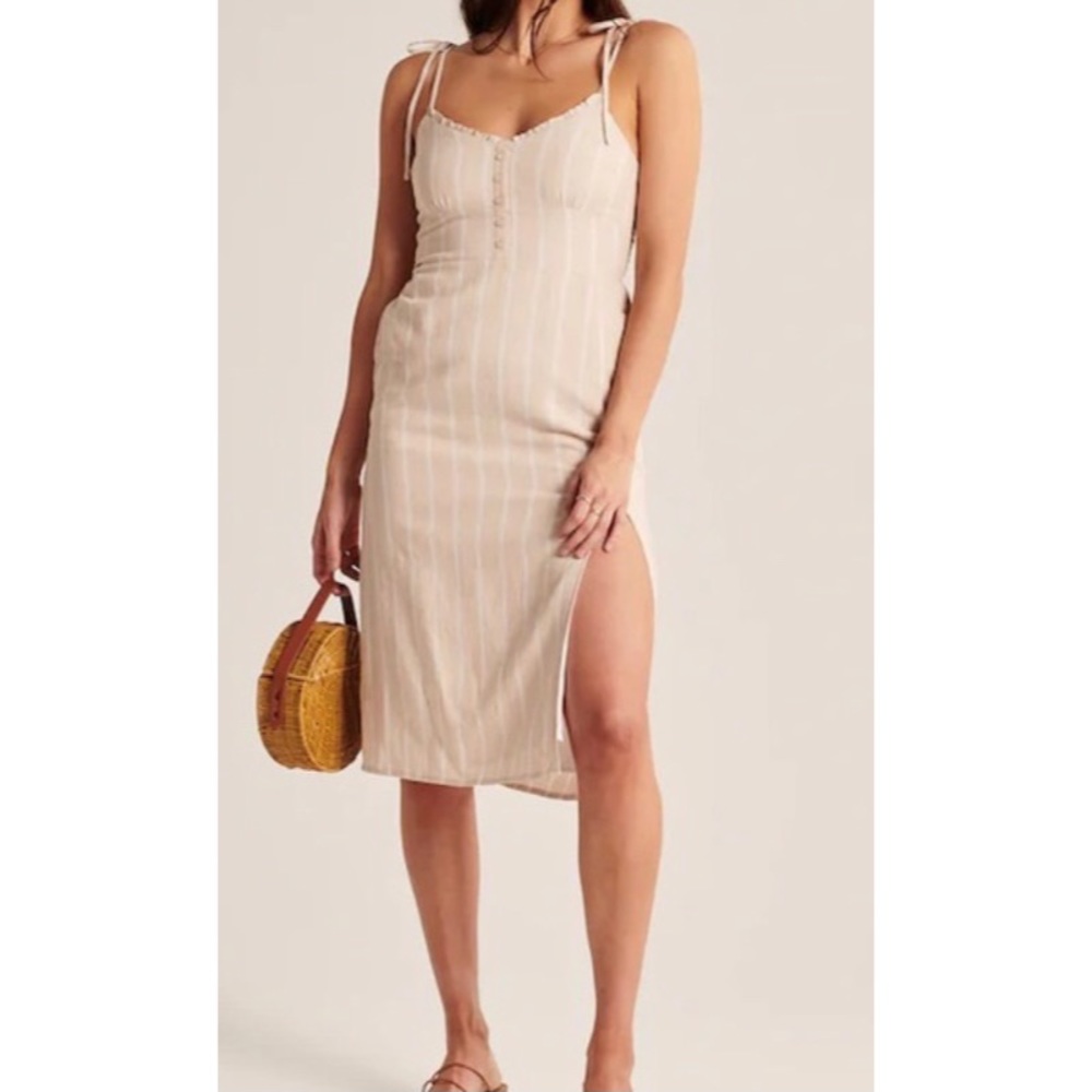 Abercrombie and Fitch linen midi dress